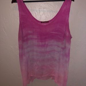 Sheer Fuchsia Dip-Dye Tank